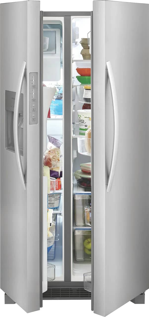 frigidaire-22-cu-ft-stainless-steel-side-by-side-refrigerator-FRSS2333AS-doors-opening-with-food.jpg